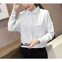 womens graduation simple shirt solid striped round neck long sleeve co ...