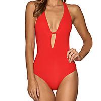 womens bandeau one piece solid polyester