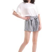 womens solid blue pink white black gray shorts pants casual day