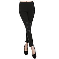 Women Solid Color Legging, Polyester