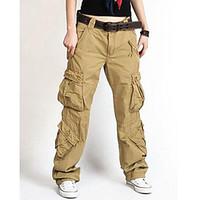 womens low rise micro elastic chinos pants simple loose solid