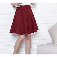 womens high rise going out above knee skirts a line solid spring summe ...