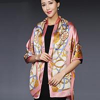 Women Silk Scarf, Casual RectanglePrint