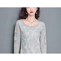 womens cute blouse floral round neck long sleeve cotton