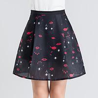 womens plus size a line print animal print layered skirts going out ca ...