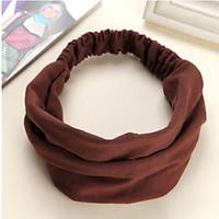 Women Han Editio Cotton Yoga Wide-brimmed Elastic Wash Facial Mask Headband