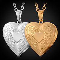 Women\'s Pendant Necklaces Lockets Necklaces Copper Gold Plated Fashion Golden Jewelry Daily Casual 1pc