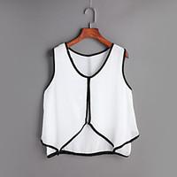 womens going out simple spring summer t shirt solid v neck sleeveless  ...