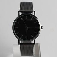 Women\'s Men\'s Fashion Watch Wrist watch Quartz Stainless Steel Band Casual Black