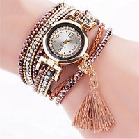 Women\'s Fashion Watch Wrist watch Bracelet Watch Colorful Imitation Diamond Rhinestone Quartz PU BandVintage Bohemian Charm Bangle Cool Strap Watch