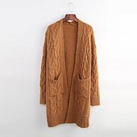 womens casualdaily vintage simple regular cardigan solid red beige bla ...