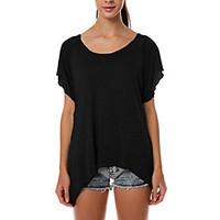 womens going out casualdaily sexy street chic t shirt solid round neck ...