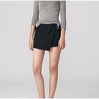 womens high rise micro elastic shorts pants simple loose solid