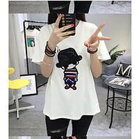 womens casualdaily simple cute summer t shirt print round neck short s ...