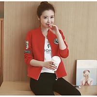 womens casualdaily simple spring jacket print peaked lapel long sleeve ...