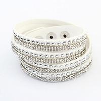 Women\'s Wrap Bracelet Jewelry Fashion Leather Rhinestone Irregular Jewelry For Party Special Occasion Gift 1pc