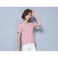 womens casualdaily simple summer t shirt solid v neck short sleeve lin ...