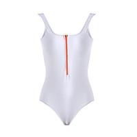 womens sexy halter zip front one piece swimsuit