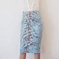 womens plus size bodycon floral skirts casualdaily work vintage street ...