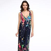 womens bohobackless holiday plus size boho swing dress rainbow strap m ...