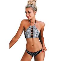 Womens High Neck Vintage Retro Bikini