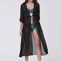 Womens Nylon Lace Solid Beauty Sexy Cover-Up Multi-piece Swimsuit