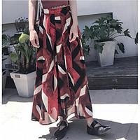 womens casualdaily midi skirts trumpetmermaid print summer