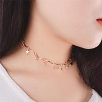 Women\'s Choker Necklaces Pendant Necklaces Star Crystal Acrylic CopperDangling Style Pendant Tassel Tassels Euramerican Fashion