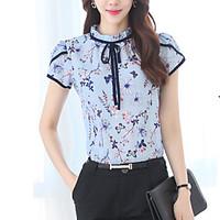 womens casualdaily work vintage sophisticated all seasons blouse print ...