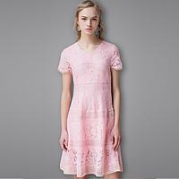 womens going out casualdaily sexy simple street chic lace dress solid  ...