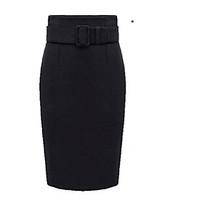 womens casualdaily midi skirts bodycon solid spring summer