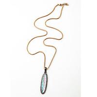 Women\'s Pendant Necklaces Oval Chrome Unique Design Personalized Rainbow Jewelry For Housewarming Congratulations Casual 1pc