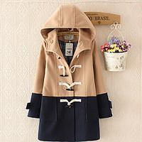 womens casualdaily simple coat striped color block hooded long sleeve  ...