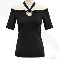 womens plus size casualdaily simple summer t shirt solid boat neck sho ...