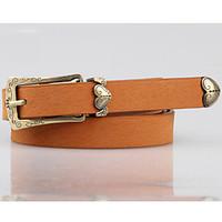 Women\'s Alloy Skinny Belt, Casual Solid