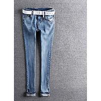 womens mid rise inelastic jeans pants sexy slim pure color solid