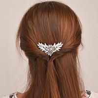 Women Crystal Acrylic Alloy Luxurious and Beautiful Hair Accessory Fashion Metal Butterfly Hairpin 1 Piece