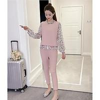 womens going out casualdaily cute spring summer blouse pant suits soli ...