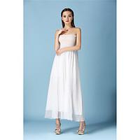 womens casualdaily swing dress solid strapless maxi sleeveless polyest ...