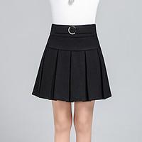 womens casualdaily mini skirts a line solid summer