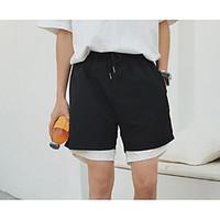 womens mid rise micro elastic shorts pants street chic loose solid