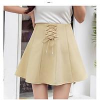 womens holiday mini skirts a line solid summer