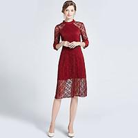 womens lace work party sexy sophisticated a line sheath dress solid cu ...