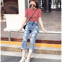 womens high waist micro elastic jeans pants street chic sexy relaxed s ...