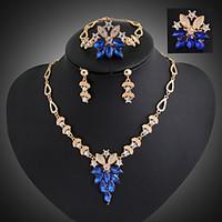 Women Vintage / Party / Casual Alloy / Gemstone Crystal / Cubic Zirconia Necklace / Earrings / Bracelet / Ring Sets/Flower Brooch