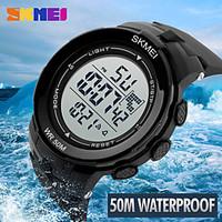 Women\'s Men\'s SKMEI Outdoor Fashion Sports Watches Men LED Digital Wristwatches Multifunction Shock Resistant 50M Waterproof Watch