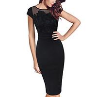 womens embroidery plus size casualdaily work sexy simple sheath pencil ...