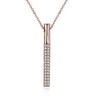 Women\'s Pendant Necklaces Chain Necklaces AAA Cubic Zirconia Zircon Silver Plated Gold Plated Rose Gold Plated Alloy LineUnique Design