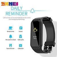 Women\'s Men\'s SKMEI Smart Bracelet Heart Rate Pedometer Monitor LED Colorful Screen Sports Calorie Alarm Smart Wristband For Android ios