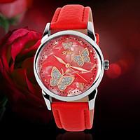 Women\'s Men\'s Luxury Brand Butterfly Design Casual Quartz Watch Women Leather Dress Watches Women\'s Fashion Wristwatches Relogios Feminino